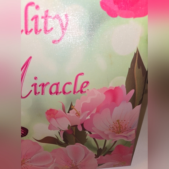 Floral Canvas Art with Inspirational Quote - Picture 3 of 8